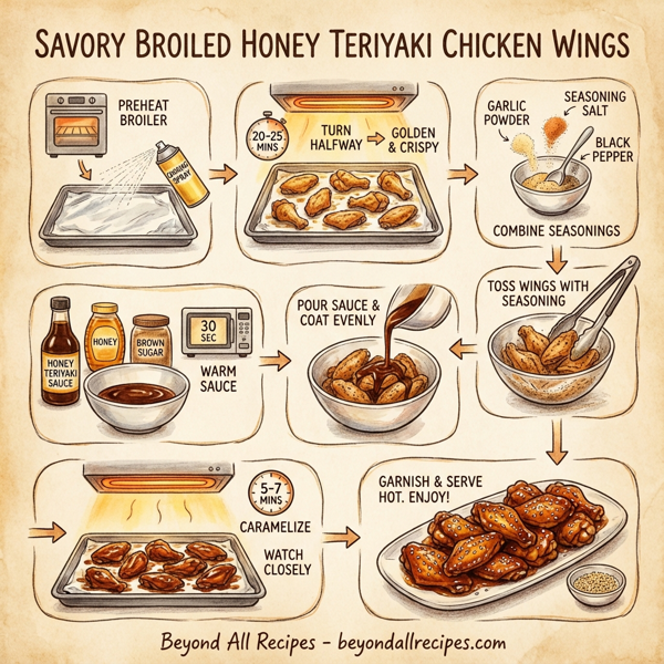 Savory Broiled Honey Teriyaki Chicken Wings instructions