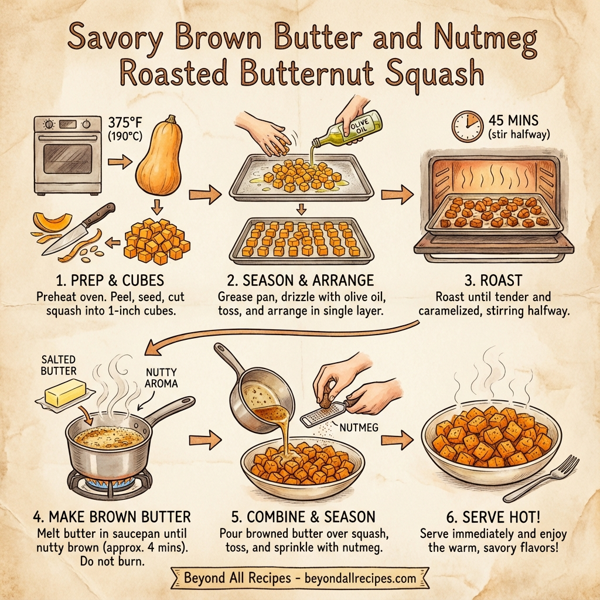 Savory Brown Butter and Nutmeg Roasted Butternut Squash instructions