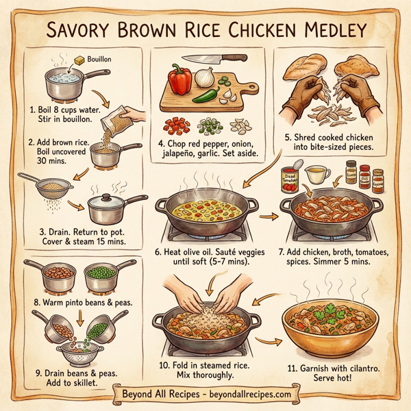 Savory Brown Rice Chicken Medley instructions