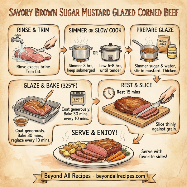 Savory Brown Sugar Mustard Glazed Corned Beef instructions