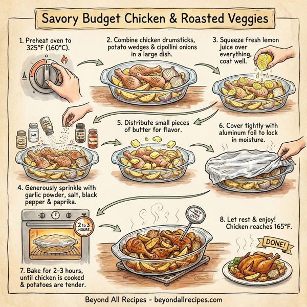 Savory Budget Chicken & Roasted Veggies instructions