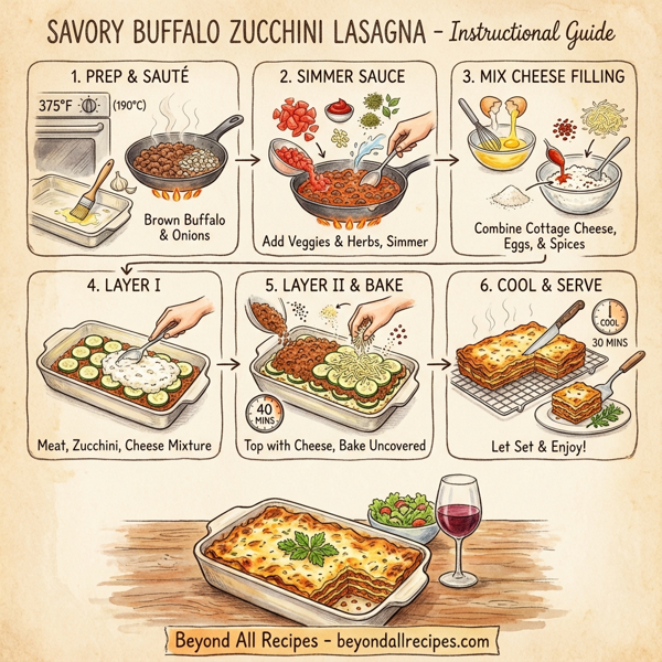 Savory Buffalo Zucchini Lasagna instructions