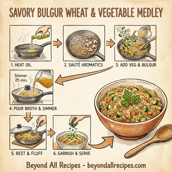 Savory Bulgur Wheat & Vegetable Medley instructions