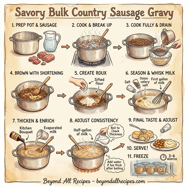 Savory Bulk Country Sausage Gravy instructions