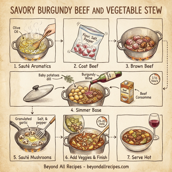 Savory Burgundy Beef and Vegetable Stew instructions