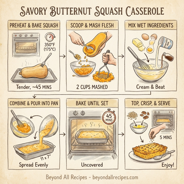 Savory Butternut Squash Casserole instructions