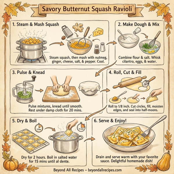 Savory Butternut Squash Ravioli instructions