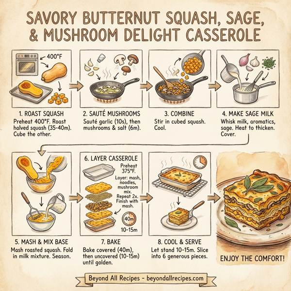 Savory Butternut Squash, Sage, and Mushroom Delight instructions