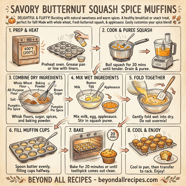 Savory Butternut Squash Spice Muffins instructions