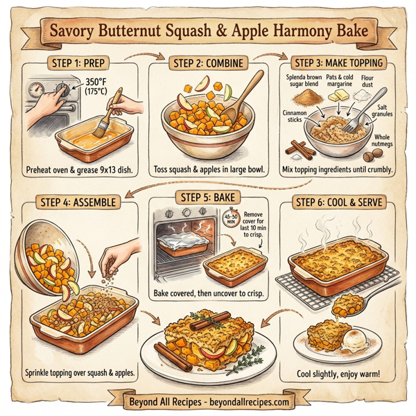 Savory Butternut Squash & Apple Harmony Bake instructions