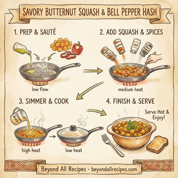 Savory Butternut Squash & Bell Pepper Hash instructions