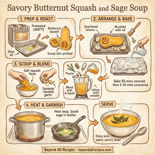 Savory Butternut Squash and Sage Soup instructions