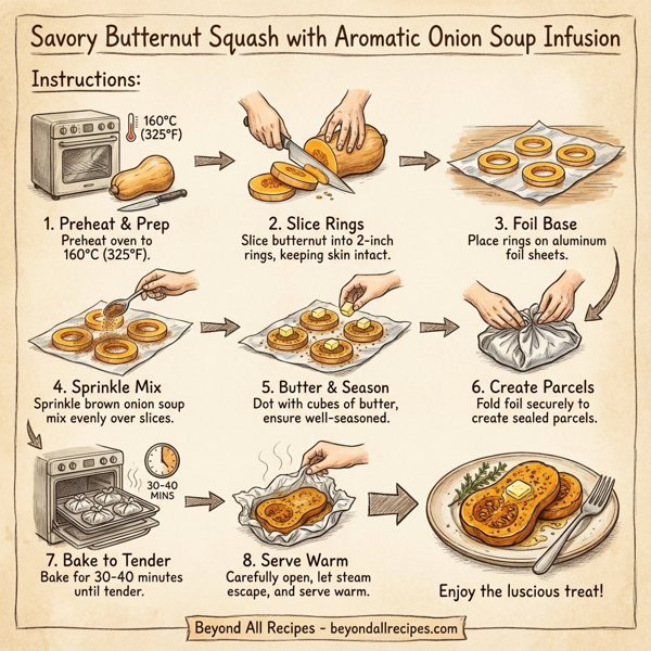 Savory Butternut Squash with Aromatic Onion Soup Infusion instructions