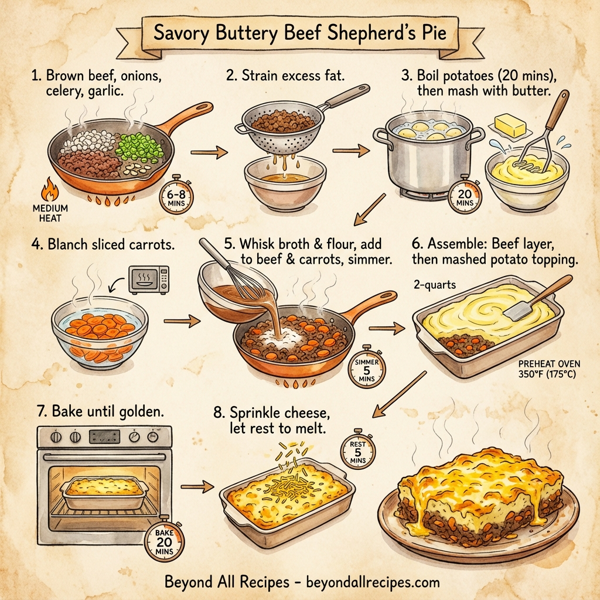 Savory Buttery Beef Shepherd's Pie instructions