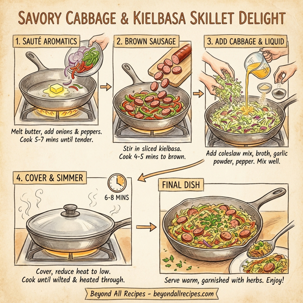 Savory Cabbage & Kielbasa Skillet Delight instructions