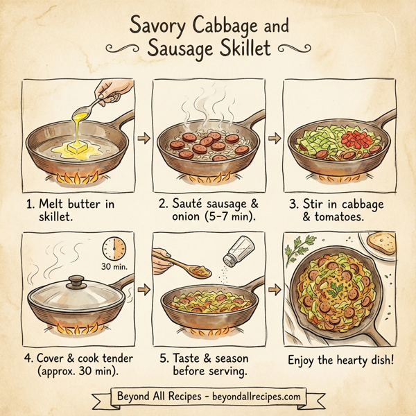 Savory Cabbage and Sausage Skillet instructions