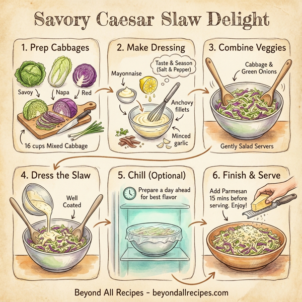 Savory Caesar Slaw Delight instructions