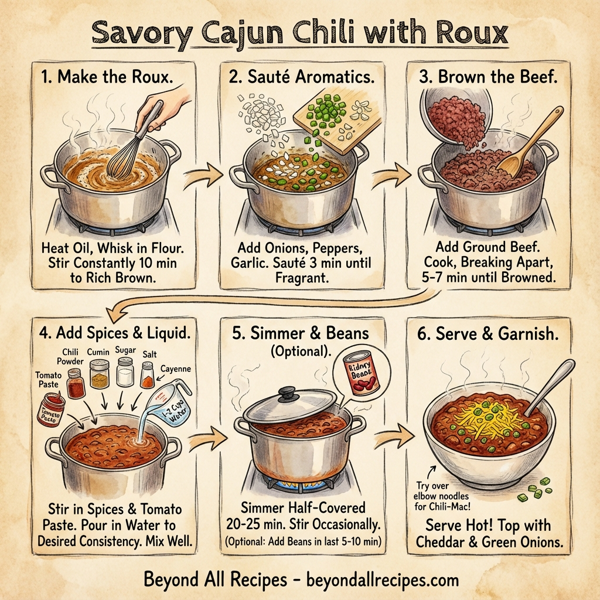 Savory Cajun Chili with Roux instructions