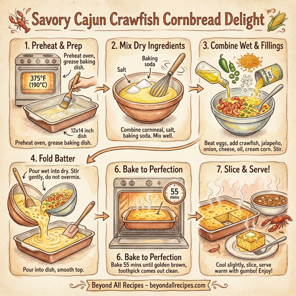 Savory Cajun Crawfish Cornbread Delight instructions