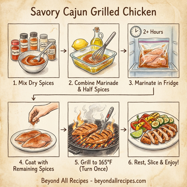 Savory Cajun Grilled Chicken Breasts instructions