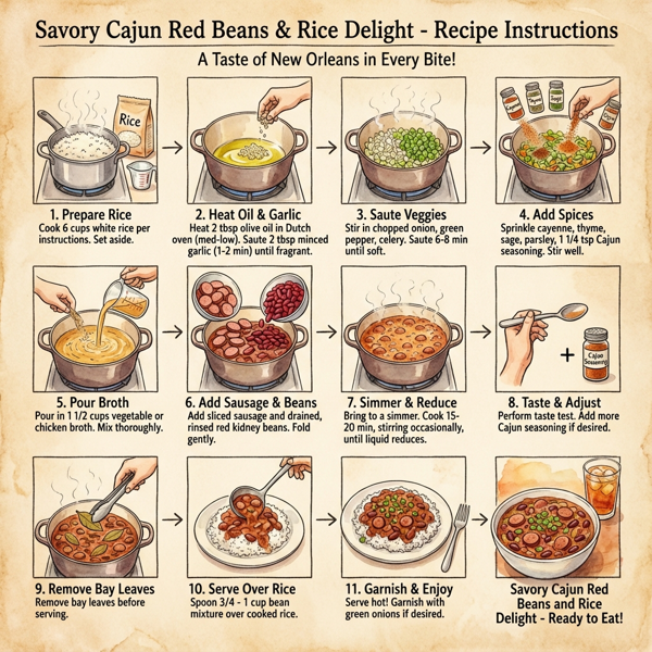 Savory Cajun Red Beans and Rice Delight instructions