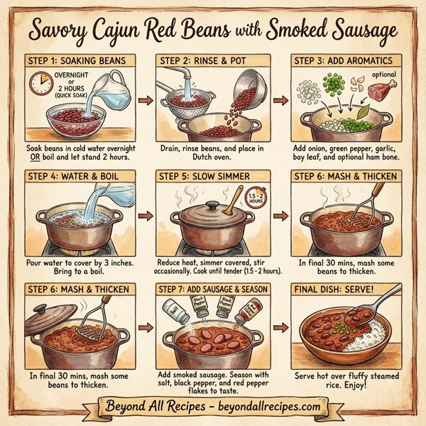 Savory Cajun Red Beans with Smoked Sausage instructions
