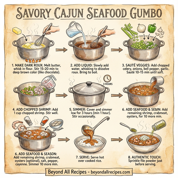 Savory Cajun Seafood Gumbo instructions