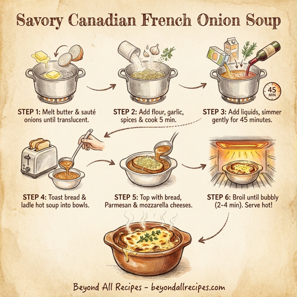 Savory Canadian French Onion Soup instructions
