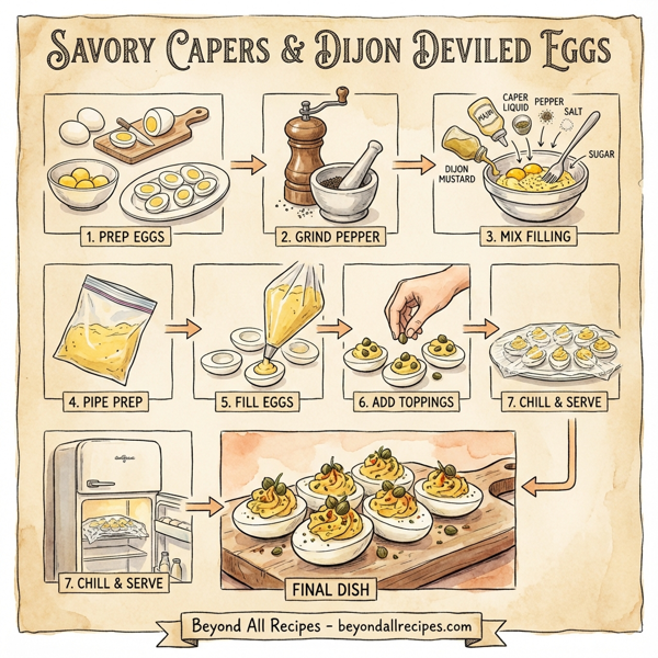 Savory Capers and Dijon Deviled Eggs instructions
