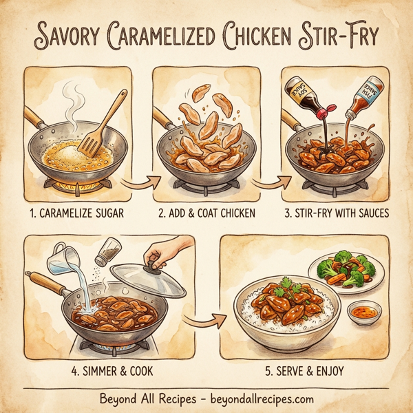 Savory Caramelized Chicken Stir-Fry instructions