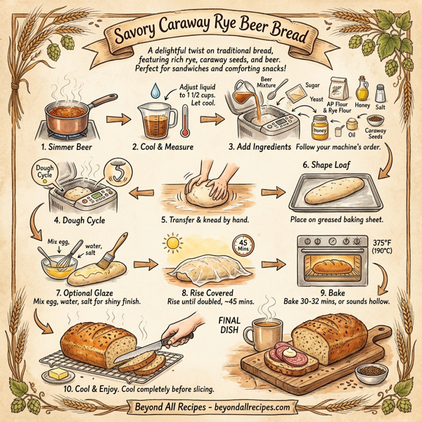 Savory Caraway Rye Beer Bread instructions