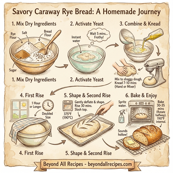 Savory Caraway Rye Bread instructions