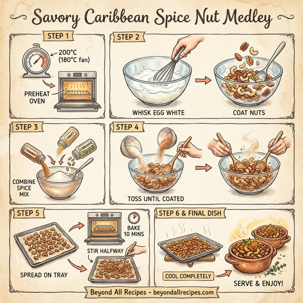 Savory Caribbean Spice Nut Medley instructions