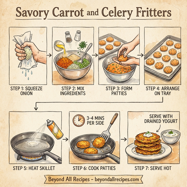 Savory Carrot and Celery Fritters instructions