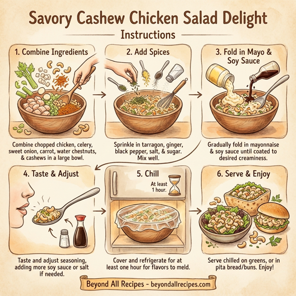 Savory Cashew Chicken Salad Delight instructions