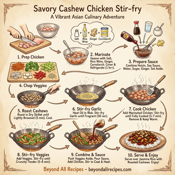 Savory Cashew Chicken Stir-fry instructions