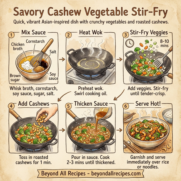 Savory Cashew Vegetable Stir-Fry instructions