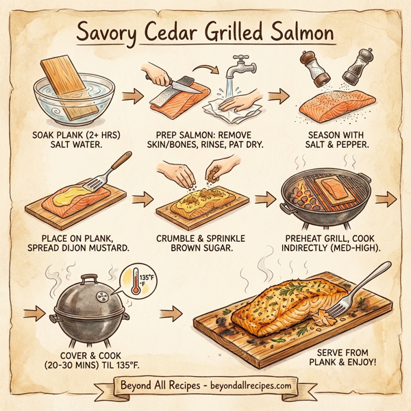 Savory Cedar Grilled Salmon instructions