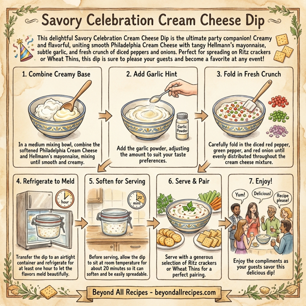 Savory Celebration Cream Cheese Dip instructions