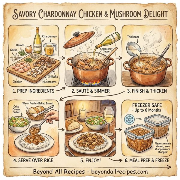 Savory Chardonnay Chicken and Mushroom Delight instructions