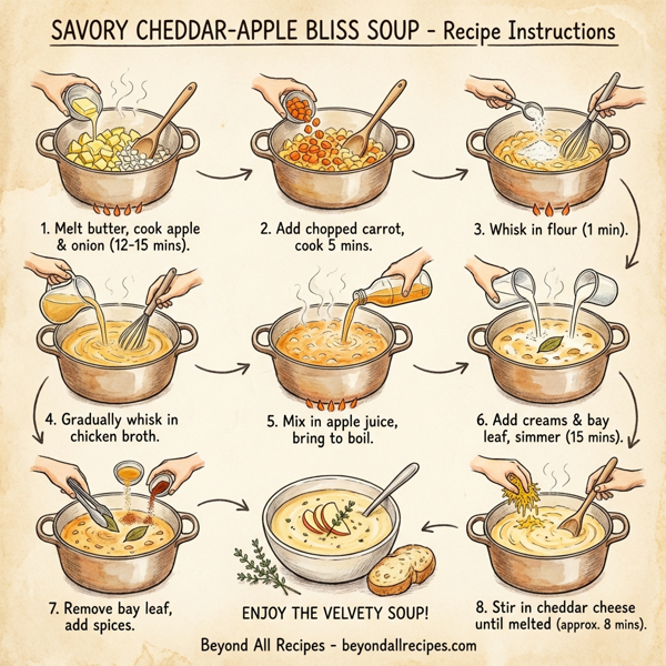 Savory Cheddar-Apple Bliss Soup instructions