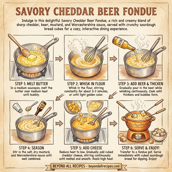 Savory Cheddar Beer Fondue instructions