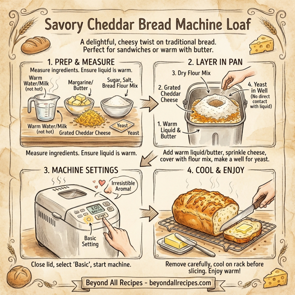 Savory Cheddar Bread Machine Loaf instructions