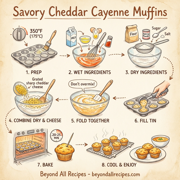 Savory Cheddar Cayenne Muffins instructions