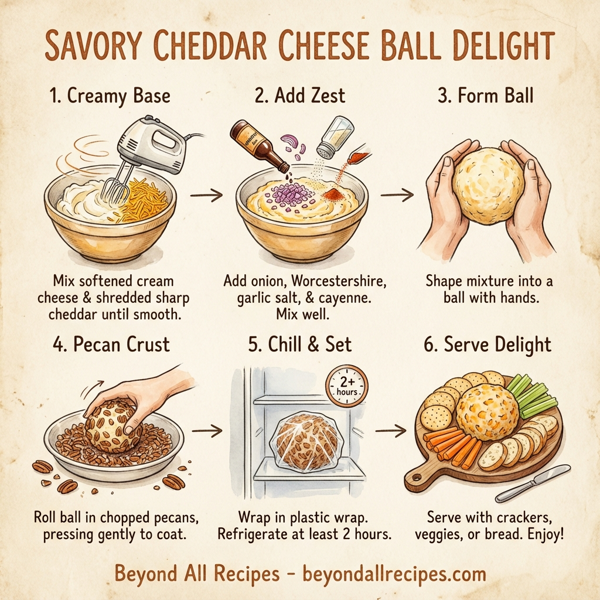 Savory Cheddar Cheese Ball Delight instructions