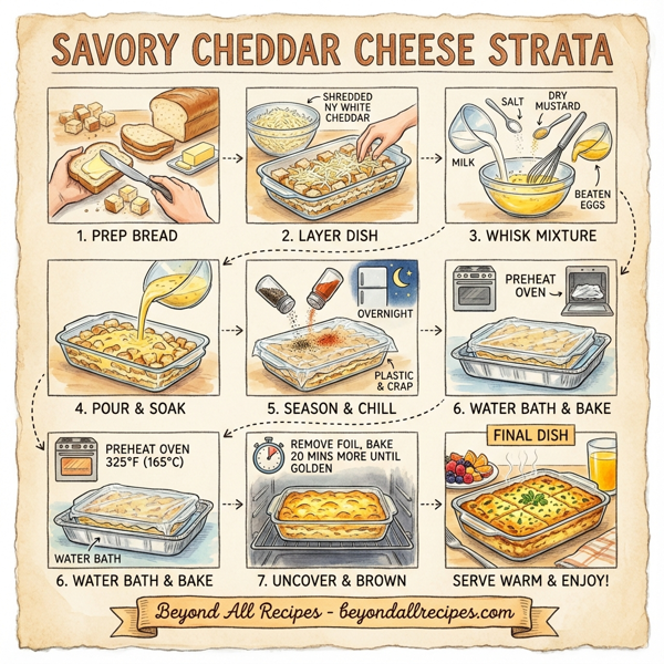 Savory Cheddar Cheese Strata instructions