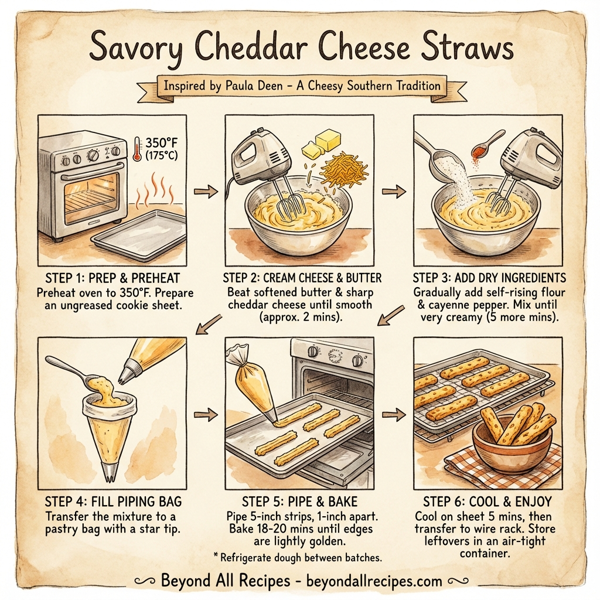 Savory Cheddar Cheese Straws instructions