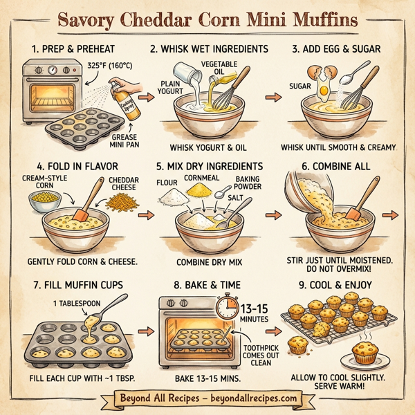 Savory Cheddar Corn Mini Muffins instructions