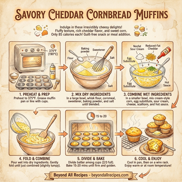 Savory Cheddar Cornbread Muffins instructions