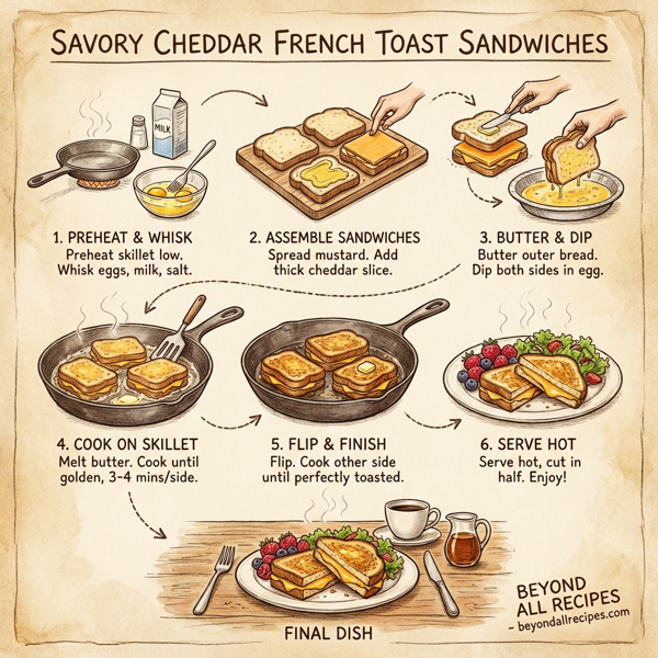 Savory Cheddar French Toast Sandwiches instructions